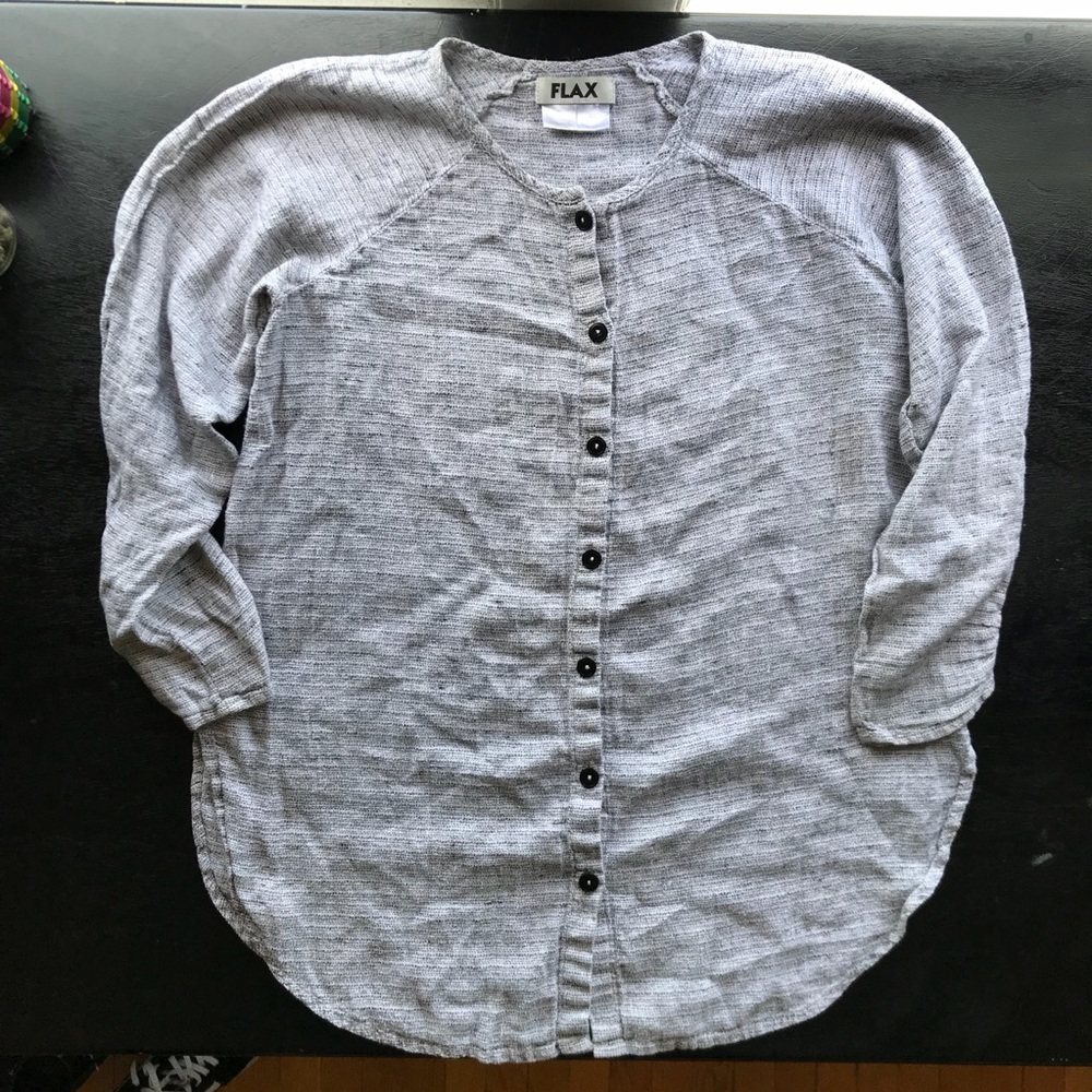 Flax Linen Button Down Top